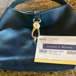 Dooney & Bourke Logo Lock Shoulder Bag Midnight Blue